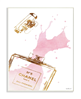 Glam Perfume Bottle Splash Pink Gold Wall Plaque Art