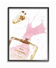 Glam Perfume Bottle Splash Pink Gold Framed Giclee Art