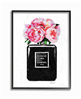 Glam Perfume Bottle Flower Black Peony Pink Framed Giclee Art