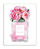 Glam Perfume Bottle V2 Flower Silver Pink Peony Wall Plaque Art