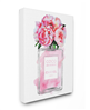 Glam Perfume Bottle V2 Flower Silver Pink Peony Canvas Wall Art