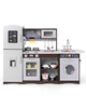 Hongge Corner Toy Kitchen Set with Light with Sounds Interactive - White