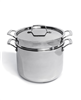 BergHOFF 3pc tri-ply stainless steel steamer set with stainless steel lid - silver.