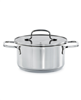 DiNA Helix Recycled 18/10 Stainless Steel 7.25" Stockpot 2.2qt., Glass Lid