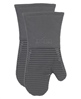 All-Clad pewter ribbed silicone cotton twill oven mitt set of 2.