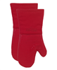 Ribbed Silicone Cotton Twill Oven Mitt, Set of 2 - Chili
