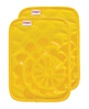 Medallion Print Silicone and Cotton Twill Pot Holder, Set of 2 - Lemon