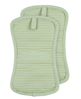 All-Clad Ribbed Silicone Cotton Twill Pot Holder, Set of 2 - Fennel