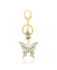 Pave Crystal Butterfly Keychain Bag Charm