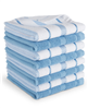 Kitchenaid 8-pack dishcloth set (12" x 12") in blue velvet and white.