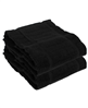 Set of 2 black All-Clad solid kitchen towels.