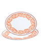 Infuse Melamine Oval Platters, Set of 2 - Orange