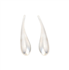 Sohi women's silver elongated drip drop earrings.