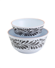 Set of 2 black melamine serving bowls - 20% off.