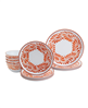 Infuse 12 pc. orange melamine dinnerware set, for 4, with a discount.