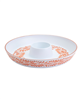 16" orange melamine chip & dip platter.