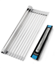 17.5 Inches Multipurpose Roll Up Sink Drying Rack & Trivet - Silver