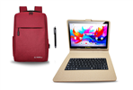 10.1" Octa Core 256GB Storage Android 15 with Designer Cloth Keyboard Case and Stylish Backpack and Pen Stylus - Sand