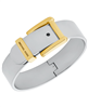 Michael Kors two-tone Colby buckle bangle bracelet.