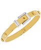 Michael Kors two-tone Colby buckle bangle bracelet in gold/silver.