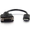 C2G 8in HDMI to DVI adapter M/F - black.
