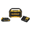 20V max Bluetooth speaker kit includes a 1.7Ah battery and charger.