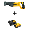 20V max cordless reciprocating saw with POWERSTACK 1.7 Ah battery and charger.