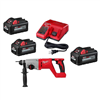 M18 18V Lith-Ion Brushless Cordless 1 in. SDS-Plus D-Handle Rotary Hammer w/ (3) Battery and Charger Kit