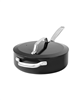 4 qt. ceramic nonstick deep sauté pan - black.