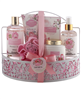 7-piece Wild Rose and Raspberry Body Care gift set.
