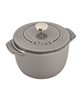 Staub 1.5-qt petite French oven in graphite grey.