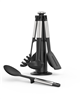 Joseph Joseph Elevate Silicone Carousel 5-Piece Utensil Set with Rotating Storage Stand - Black