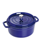 Get the Staub 7-qt. round dutch oven in dark blue at a discount.