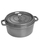 Staub 7-qt. round dutch oven in graphite gray, now with a discount.