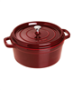 Staub 7-qt. round Dutch oven in grenadine, now with a discount.