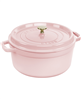 Staub 7-qt. round Dutch oven in Peony Pink with discount.