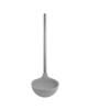 Tovolo silicone ladle with stainless steel handle in oyster gray.