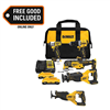 20V MAX Lithium-Ion Cordless 4-Tool Combo Kit and Brushless Reciprocating Saw with (2) 4 Ah Batteries and Charger