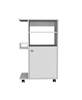 Slickblue rolling kitchen cart with storage shelves, locking wheels, and a discount available.