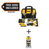 20V MAX Lithium-Ion Cordless 4-Tool Combo Kit and 20V Brushless Fixed Base Compact Router