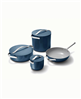 Caraway navy 8-piece non-stick cookware set.