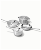 Caraway 12-piece stainless steel cookware set.