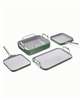 Get the Caraway 7-piece square cookware set in sage with a non-stick ceramic coating at a discount!