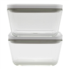 Zwilling fresh & save L, 2-pc large glass vacuum container in grey, 20% discount.