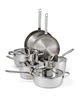 Tramontina Tempo Tri-Ply Base Stainless Steel 10-Pc. Cookware Set with Glass Lids