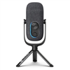 JLab Epic Talk wired condenser mic for gaming, recording, podcasting, music - black.