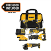 20V max lithium-ion cordless 4-tool combo kit with a 4.5" angle grinder.