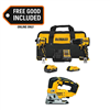 20-Volt Lithium-Ion Cordless 2-Tool Combo Kit and Brushless Jigsaw with 5.0 Ah and 2.0 Ah Batteries and Charger