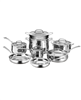 Cuisinart 13-pc. stainless steel cookware set.