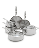 GreenPan Valencia Pro stainless steel 10-piece cookware set - gray.
